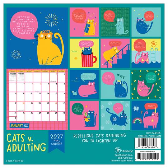 2027 Cats vs Adulting Mini Calendar
